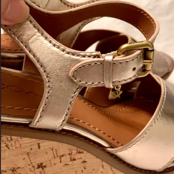 COACH Logo embossed wedge sandal - Picture 8 of 9